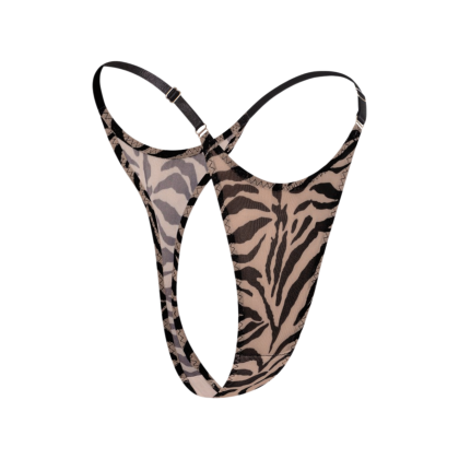 Стрінги на регуляторах «Zebra Beige» Стрінги на регуляторах «Zebra Beige»
